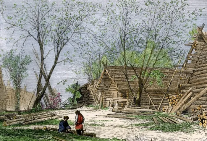 Framed Print : Russian village on the banks of the Volga Framed Print : Russian village on the banks of the Volga