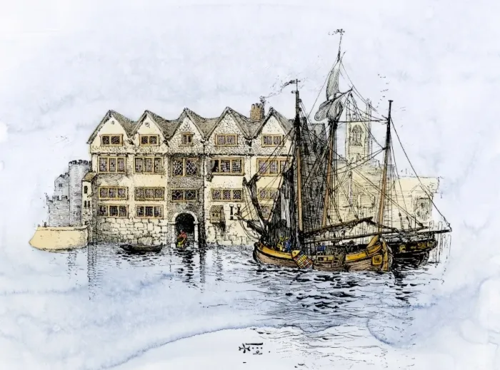 Framed Print : Sailing-ships in Cold Harbor Framed Print : Sailing-ships in Cold Harbor
