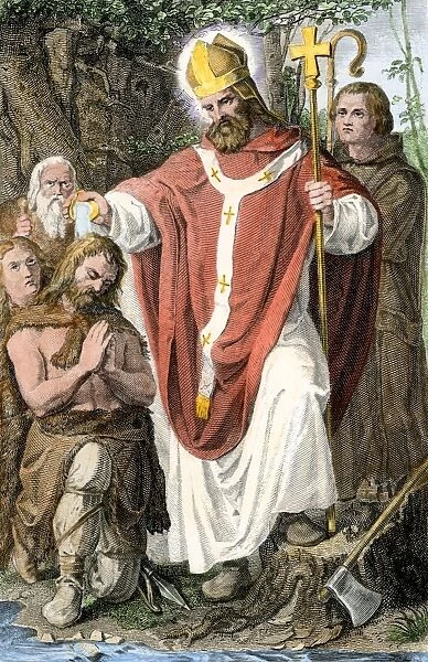 Saint Boniface. Boniface, medieval English missionary to Germany.