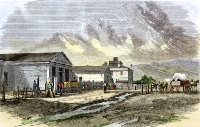 Framed Print : Salt Lake City, Utah, 1850s Framed Print : Salt Lake City, Utah, 1850s