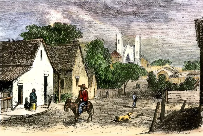 Framed Print : San Antonio, Texas, in the 1800s Framed Print : San Antonio, Texas, in the 1800s