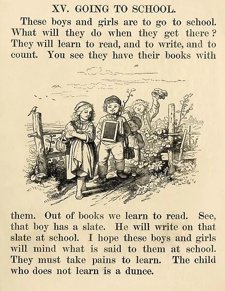 Schoolbook page, 1870s