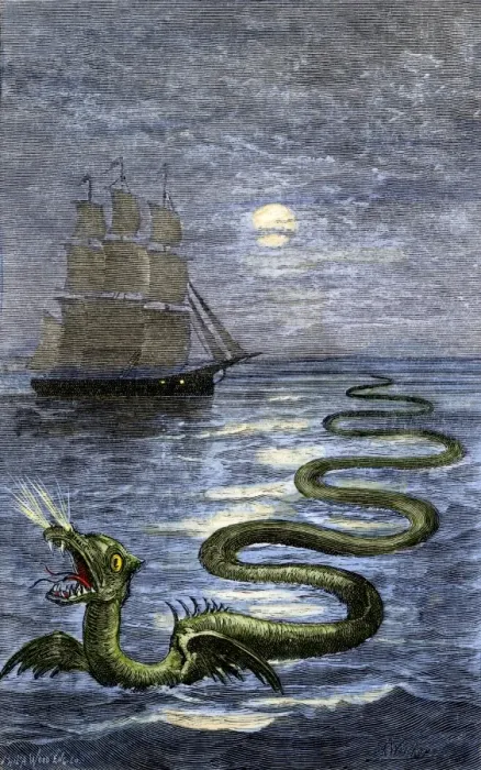Framed Print : Sea serpent of Hans Egidius Framed Print : Sea serpent of Hans Egidius