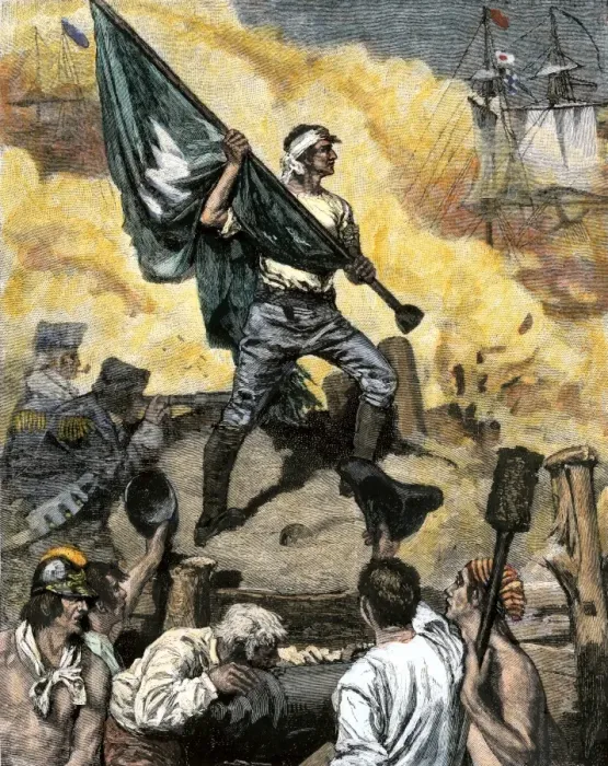 Framed Print : Sergeant Jasper with the South Carolina flag at the Battle of Fort Moultrie Framed Print : Sergeant Jasper with the South Carolina flag at the Battle of Fort Moultrie