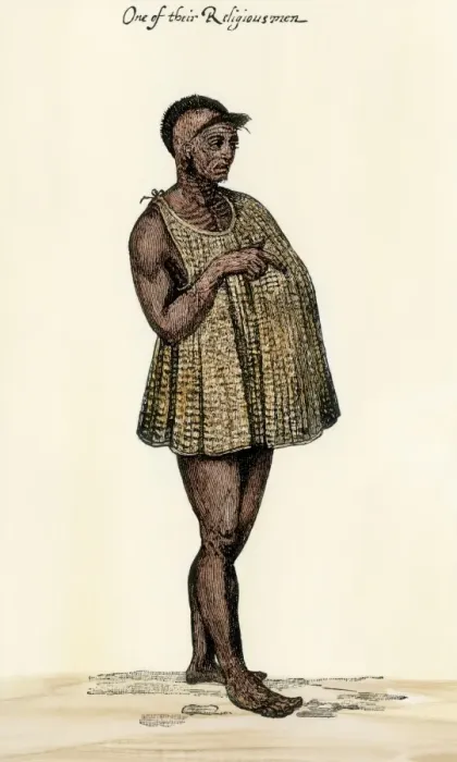 Framed Print : Shaman of Native Americans of colonial Virginia Framed Print : Shaman of Native Americans of colonial Virginia