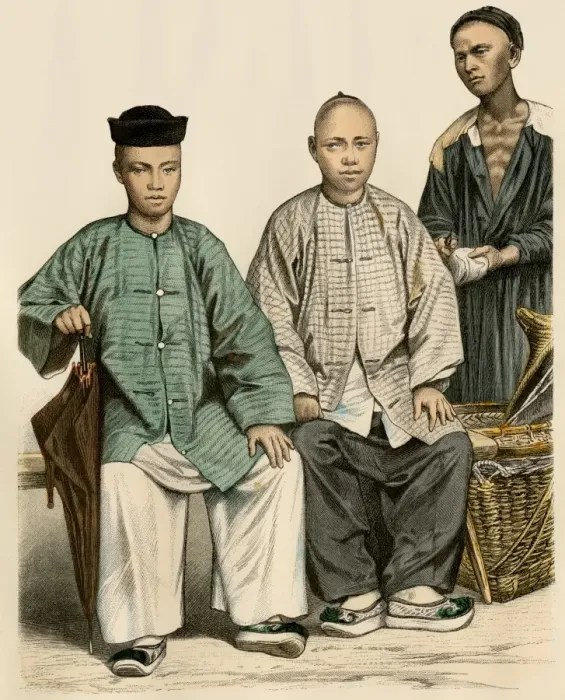 Framed Print : Singapore and Malaysian traders, 1800s Framed Print : Singapore and Malaysian traders, 1800s