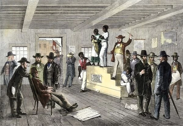 Slave auction in Virginia