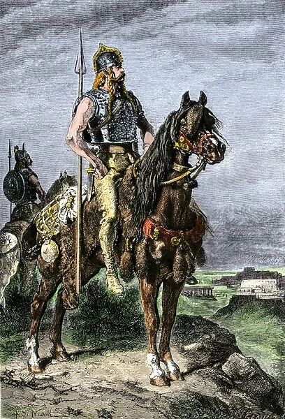 Soldiers on horseback in ancient Gaul