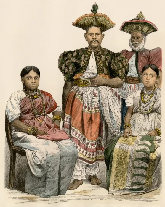 Framed Print : Sri Lanka upper class, 1800s Framed Print : Sri Lanka upper class, 1800s