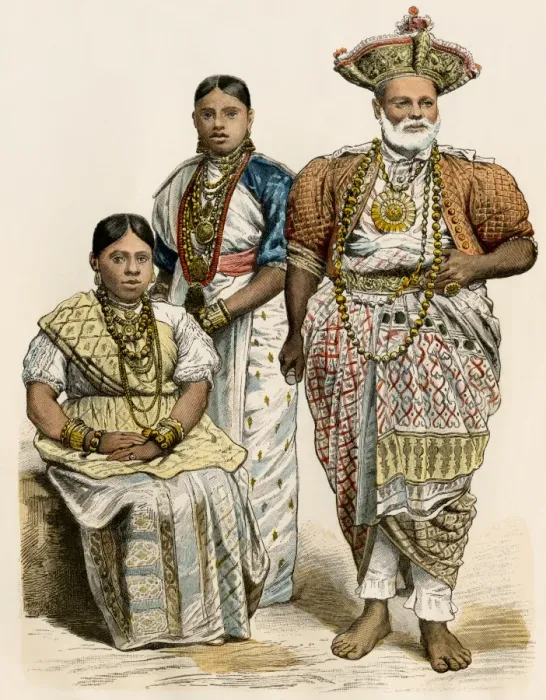 Framed Print : Sri Lanka upper class people, 1800s Framed Print : Sri Lanka upper class people, 1800s