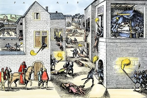 St. Bartholomews Day Massacre of French Huguenots, 1572