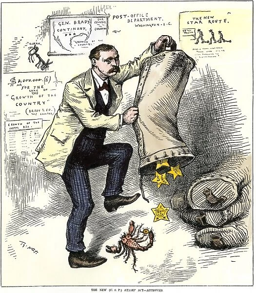 Star Route scandal cartoon, 1881