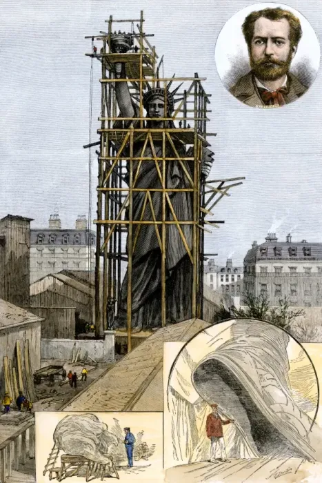 Framed Print : Statue of Liberty prepared to ship from Paris, 1884 Framed Print : Statue of Liberty prepared to ship from Paris, 1884