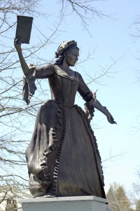 Framed Print : Statue of Mercy Otis Warren in Barnstable