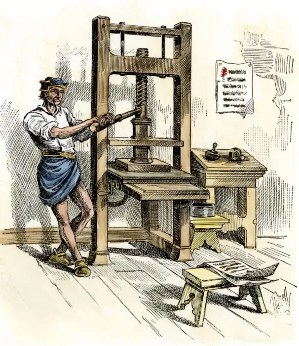 Framed Print : Stephen Dayes press, the first printing press in America