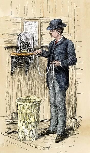 Stock ticker telegraph, NYSE, 1880s