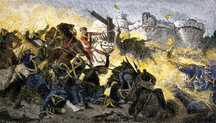 Framed Print : Swedish victorious over the Russians at the Battle of Narva
