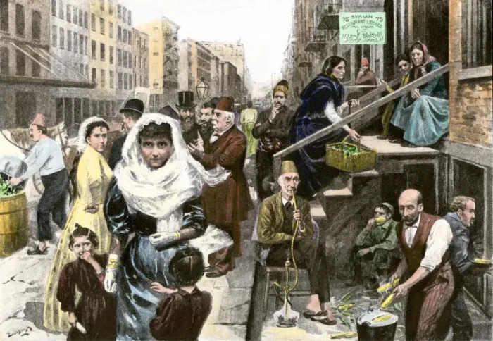 Framed Print : Syrian immigrants in New York City, 1890s Framed Print : Syrian immigrants in New York City, 1890s