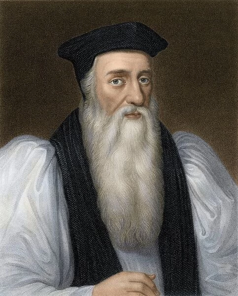 Thomas Cranmer, Archbishop of Canterbury, executed for heresy under Mary I.