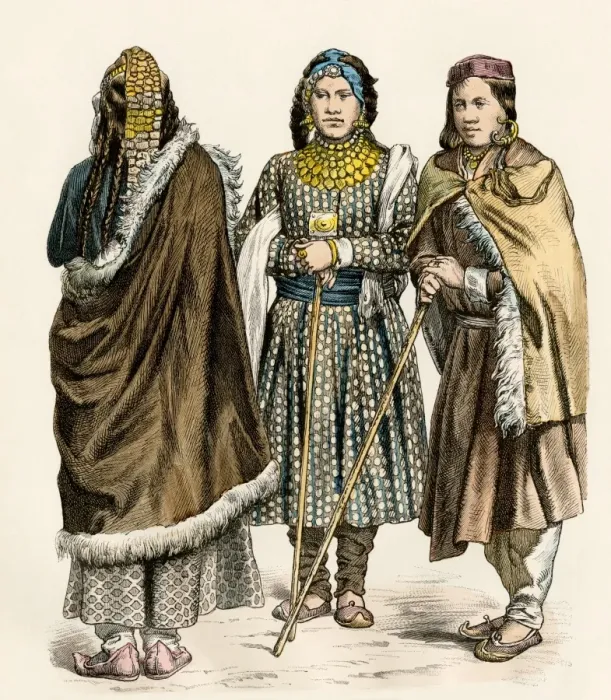 Framed Print : Tibetan women, 1800s Framed Print : Tibetan women, 1800s