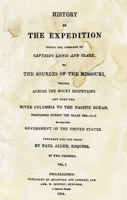Framed Print : Title page of the first publication of Lewis and Clarks journal and notes Framed Print : Title page of the first publication of Lewis and Clarks journal and notes