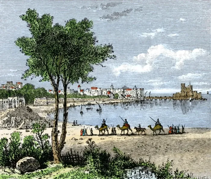 Framed Print : Traders approaching Sidon, a seaport of ancient Phoenicia Framed Print : Traders approaching Sidon, a seaport of ancient Phoenicia