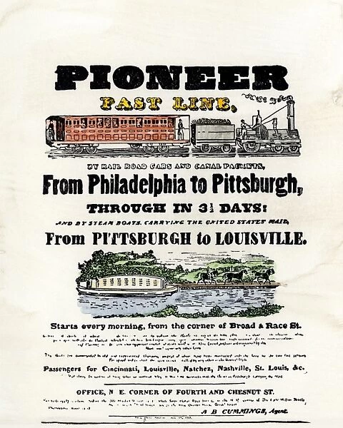 Travel by railroad and canal, 1837
