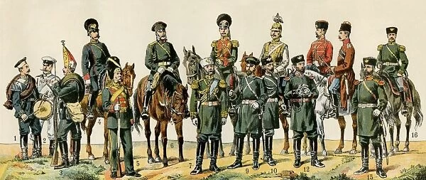 Tsar Niicholas II and Russian military
