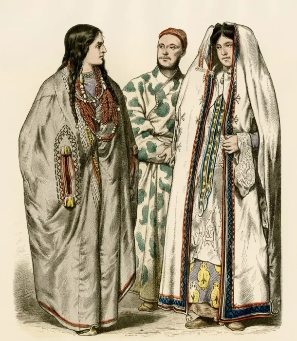 Framed Print : Turkestan traditional clothing Framed Print : Turkestan traditional clothing