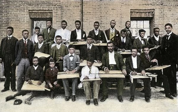 Tuskegee Institute mechanical drawing class, 1890s