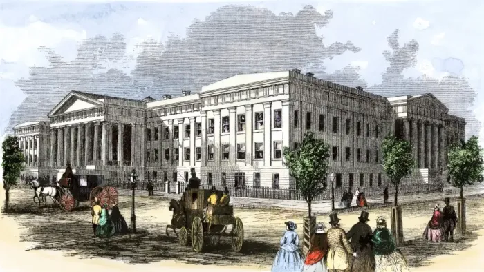 Framed Print : U. S. Patent Office, 1850s