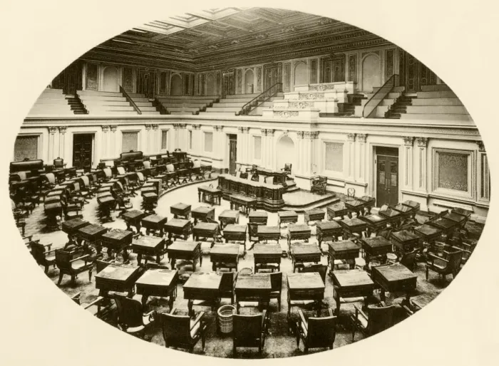 Framed Print : U. S. Senate chamber, 1890s Framed Print : U. S. Senate chamber, 1890s