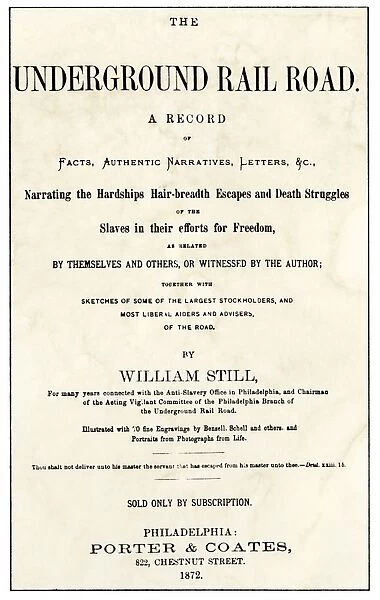 Underground Railroad account by William Still