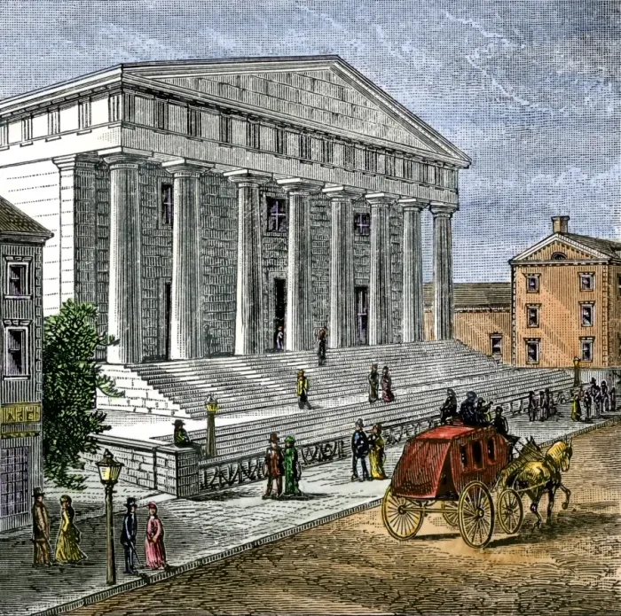 Framed Print : The United States Bank in Philadelphia Framed Print : The United States Bank in Philadelphia