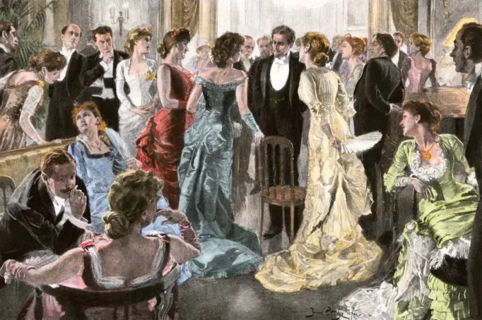 Framed Print : Upperclass social life, circa 1900 Framed Print : Upperclass social life, circa 1900