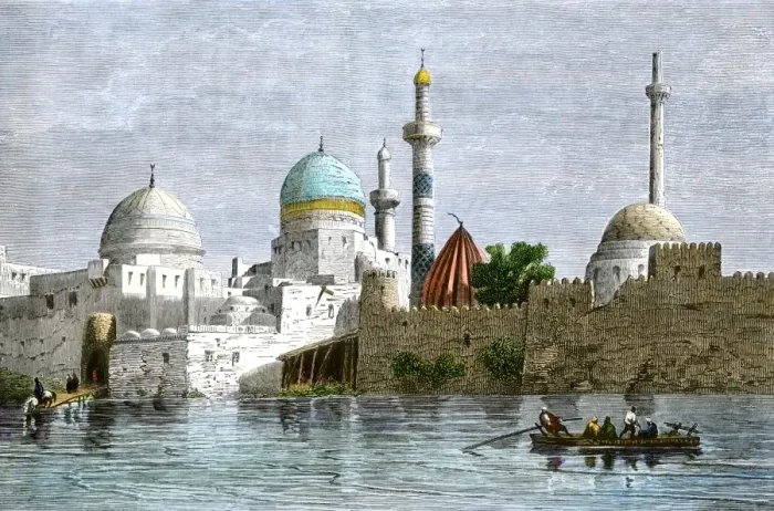 Framed Print : View of Mosul, Iraq, from the Tigris River Framed Print : View of Mosul, Iraq, from the Tigris River