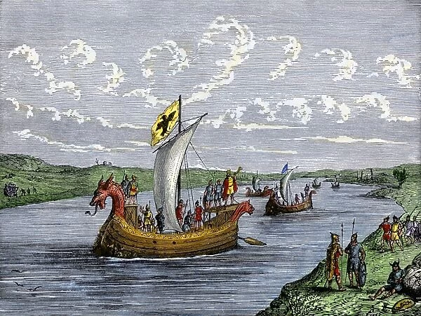 Viking explorers on the North American coast