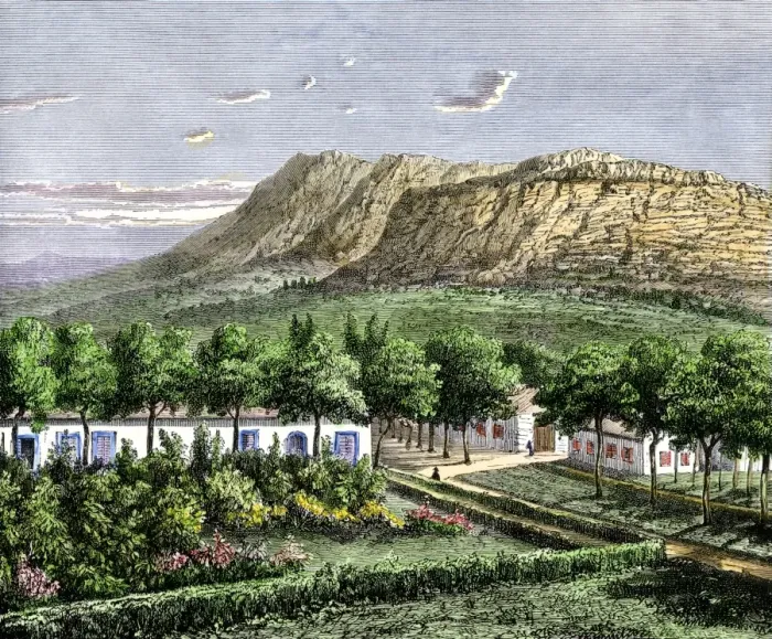 Framed Print : Village of European settlers in the Orange Free State Framed Print : Village of European settlers in the Orange Free State