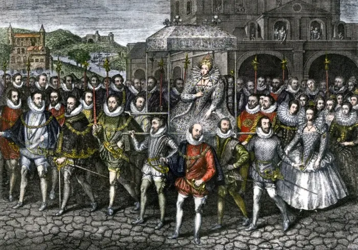 Framed Print : Visit of Queen Elizabeth I to Blackfriars Framed Print : Visit of Queen Elizabeth I to Blackfriars