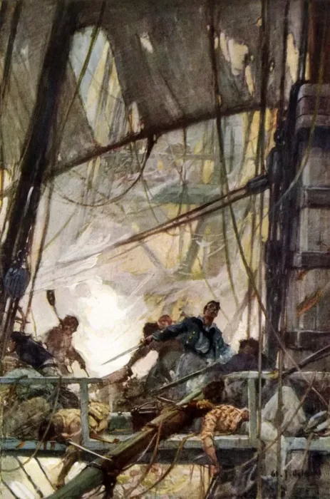 Framed Print : War of 1812 sea fight on the USS Chesapeake Framed Print : War of 1812 sea fight on the USS Chesapeake