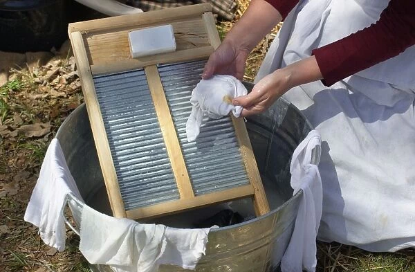 Washboard for scrubbing laundry in the 1800s For sale as Framed
