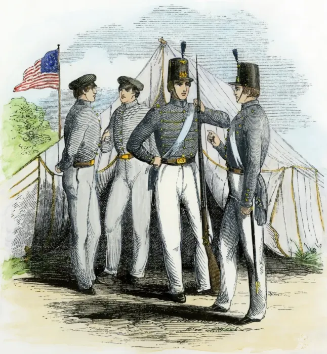 Framed Print : West Point cadets, 1850s Framed Print : West Point cadets, 1850s