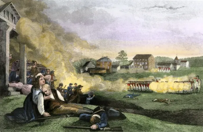 Framed Print : Wife holding her dying husband at the Battle of Lexington Framed Print : Wife holding her dying husband at the Battle of Lexington