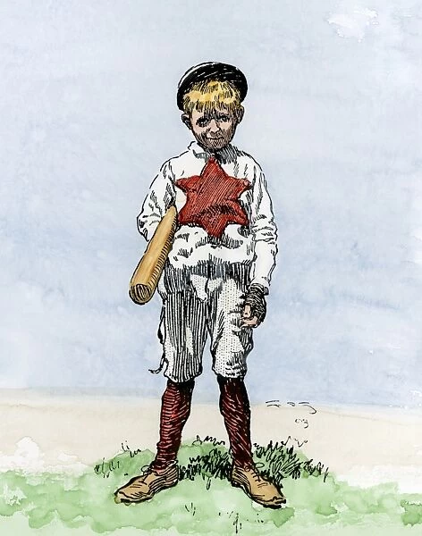 Young baseball-player, early 1900s