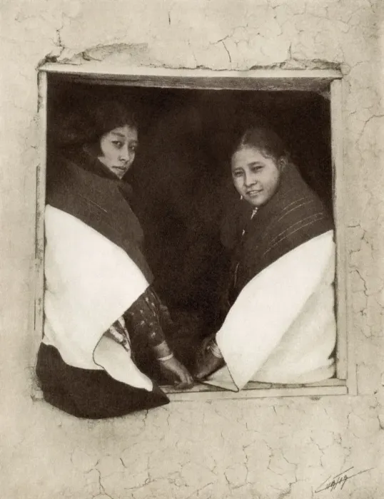 Framed Print : Young Hopi women, 1900