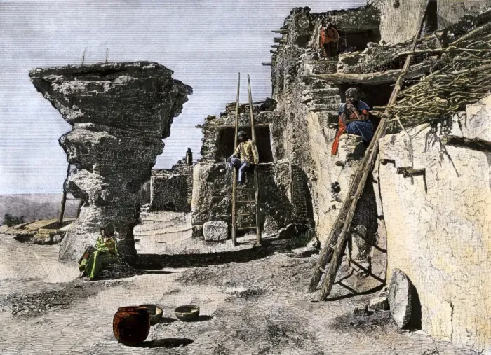 Framed Print : Zuni Pueblo, 1800s Framed Print : Zuni Pueblo, 1800s