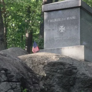 20th Maine memorial, Little Round Top, Gettysburg battlefield