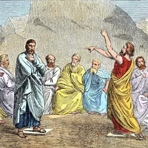 Aeropagus debating in ancient Athens