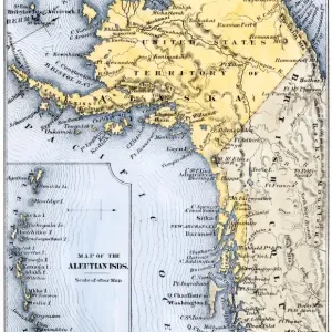 Alaska and British Columbia map, 1872 Alaska and British Columbia map, 1872