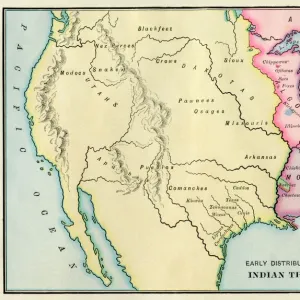 American Indian tribe locations about 1700